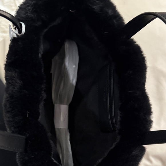 The White Company Black Faux Fur Tote - Picture 5 of 5